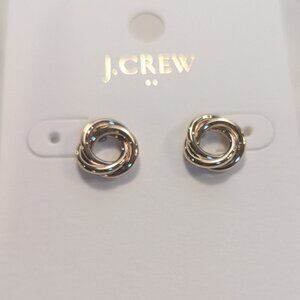 J.Crew Factory Gold Basket Circle Studs